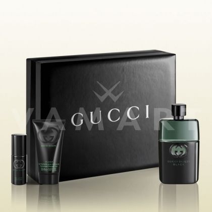 Gucci Guilty Black Pour Homme Eau De Toilette 90ml + Shower Gel 50ml + Eau De Toilette 8ml мъжки комплект 