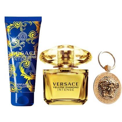 Versace Yellow Diamond Intense Eau de Parfum 90ml + Body Lotion 100ml + Ключодържател дамски комплект