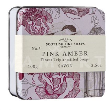 Scottish Fine Soaps Сапун в метална кутия Pink Amber 100g 