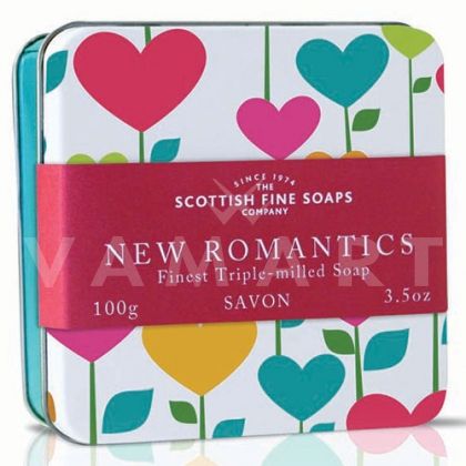 Scottish Fine Soaps Сапун в метална кутия Романтични сърца 100g 