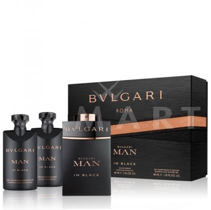 Bvlgari Man In Black Eau de Parfum 60ml + After Shave Balm 40ml + Shower Gel 40ml мъжки комплект