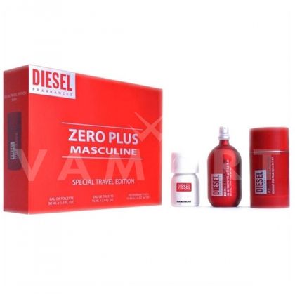 Diesel Zero Plus Masculine Eau de Toilette 75ml + Deodorant stick 75ml + Plus Plus Masculine Eau de Toilette 30ml мъжки комплект