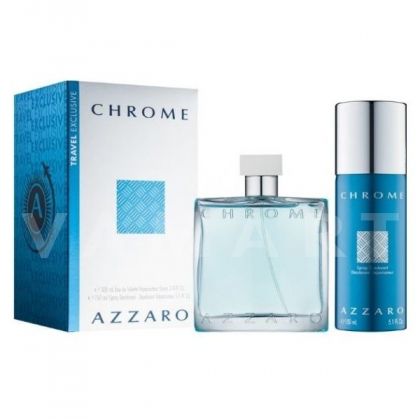 Azzaro Chrome Eau de Toilette 100ml + Deodorant Spray 150ml мъжки комплект