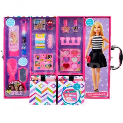 Markwins Barbie Beauty Armoire Case Детски козметичен комплект с гардероб с грим