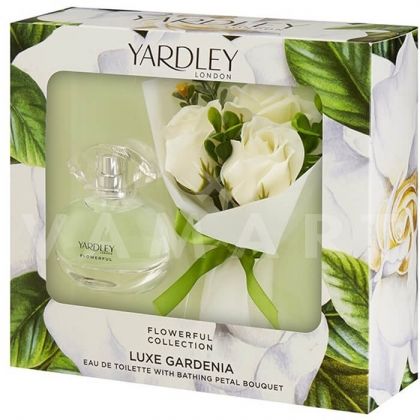 Yardley London Flowerful Collection Luxe Gardenia Eau de Toilette 50ml дамски + сапун Цветен букет