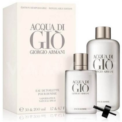 Armani Acqua di Gio homme Eau De Toilette 200ml refill + Eau De Toilette 50ml refillable мъжки комплект