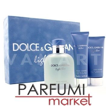 Dolce & Gabbana Light Blue Pour Homme Eau de Toilette 125ml + After Shave Balm 75ml + Shower Gel 50ml мъжки комплект