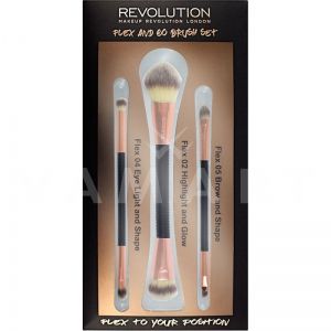 Makeup Revolution London Flex & Go Brush Комплект 3 четки за грим