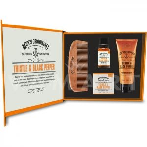 Scottish Fine Soaps Thistle & Black Pepper Face & Beard Care Комплект за мъже с козметика за лице и брада