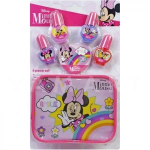 Markwins Disney Minnie Mouse Nail Polish & Pouch Детски комплект за нокти с торбичка