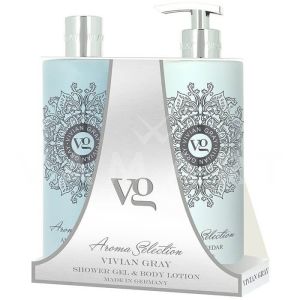 Vivian Gray Aroma Selection Amber & Cedar Body Lotion 500ml + Shower gel 500ml комплект