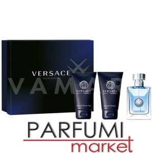 Versace Pour Homme Eau de Toilette 50ml + Bath & Shower Gel 50ml + Shampoo 50ml мъжки комплект