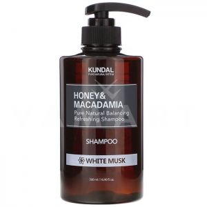 Kundal Honey & Macadamia Shampoo White Musk 258ml Натурален балансиращ и освежаващ шампоан против накъсване