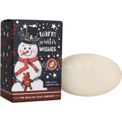 The English Soap Company Christmas Snowman Soaps Луксозен растителен коледен сапун Снежен човек 100g