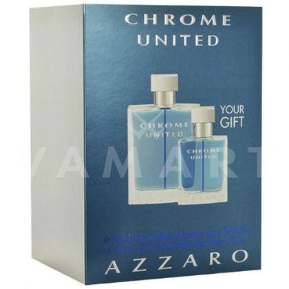 Azzaro Chrome United Eau de Toilette 100ml + Eau de Toilette 30ml мъжки комплект