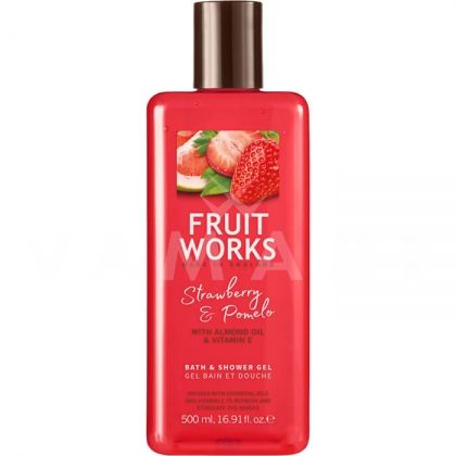 Grace Cole Fruit Works Strawberry & Pomelo Bath & Shower Gel 500ml Душ гел
