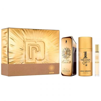 Paco Rabanne 1 Million Parfum Eau De Parfum 100ml + Eau De Parfum 10ml + Deodorant Spray 150ml мъжки комплект