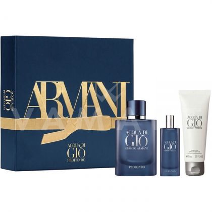 Armani Acqua di Gio Profondo Eau de Parfum 75ml + Shower Gel 75ml + Eau De Parfum 15ml мъжки комплект