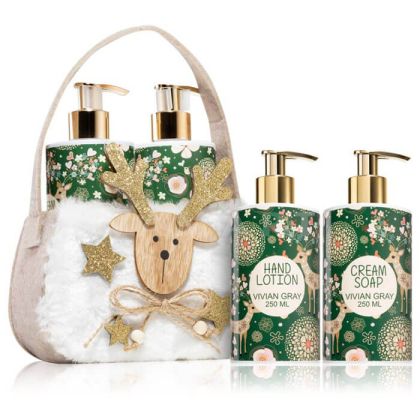 Vivian Gray Christmas Natural Green Tea & Citrus Luxury cream soap 250ml +  Luxury hand lotion 250ml