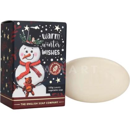 The English Soap Company Christmas Snowman Soaps Луксозен растителен коледен сапун Снежен човек 100g