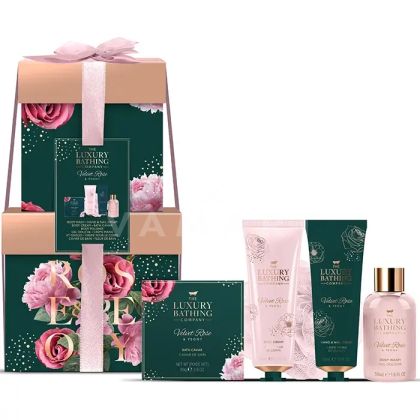 Grace Cole Luxury Bathing Velvet Rose & Peony Кадифена роза и Божур Луксозен Подаръчен комплект