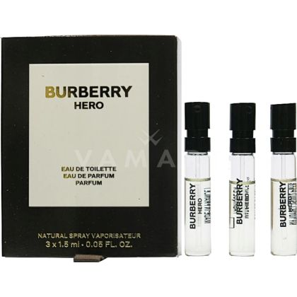 Burberry Hero Eau De Toilette, Eau De Parfum, Parfum 3 x 1.5ml мъжки