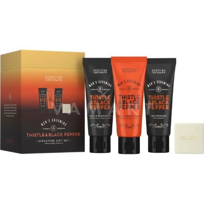 Scottish Fine Soaps Thistle & Black Pepper Мъжки козметичен комплект 4 продукта