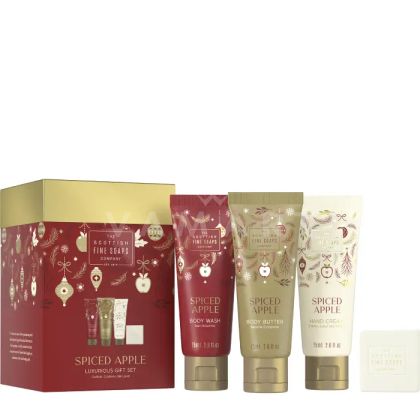 Scottish Fine Soaps Spiced Apple Luxurious Gift Set Козметичен комплект за тяло 4 продукта