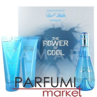 Davidoff Cool Water Woman Eau de Toilette 100ml + Body Lotion 75ml + Shower Gel 75ml дамски комплект