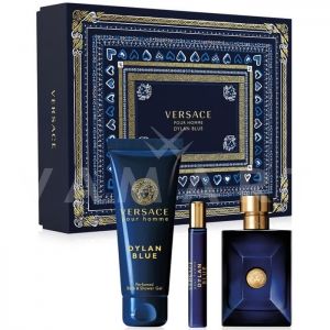 Versace Pour Homme Dylan Blue Eau de Toilette 100ml + Shower Gel 150ml + Eau de Toilette 10ml мъжки комплект