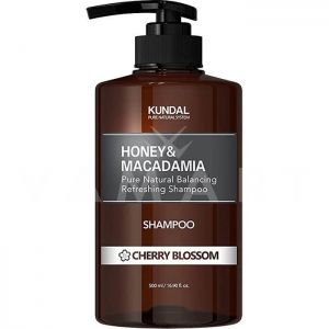 Kundal Honey &amp; Macadamia Shampoo Cherry Blossom 500ml Натурален балансиращ и освежаващ шампоан против накъсване