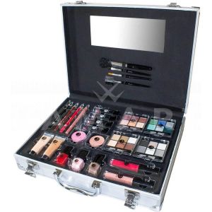 2K Beauty Unlimited Train Case Makeup Palette метален куфар с грим 46 части