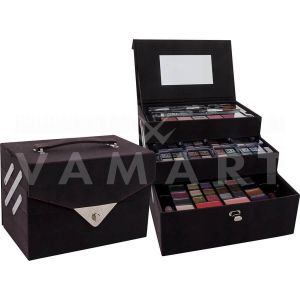 Zmile Cosmetics Beauty Case Velvety Dark Grey Makeup Palette Луксозен кадифен куфар с грим 72 части