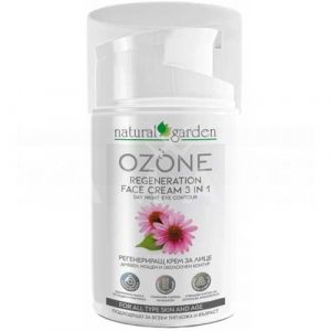 Natural Garden OZONE Регенериращ крем за лице 3 в 1 Дневен, нощем и околоочен контур 50ml