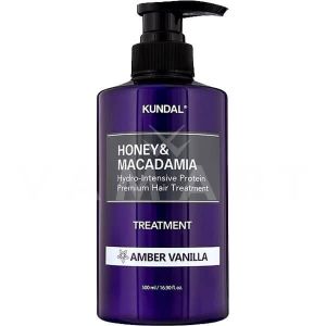 Kundal Honey & Macadamia Treatment Amber Vanilla 500ml Интензивено хидратиращ и подхранващ протеинов  балсам за коса