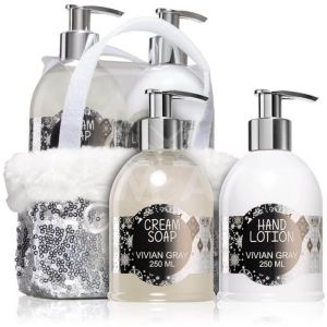 Vivian Gray Christmas Silver Luxury cream soap 250ml + Luxury hand lotion 250ml