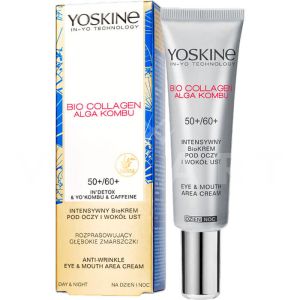 Yoskine Bio Collagen Alga Kombu Anti-wrinkle day & night eye & mouth 50+ Крем против бръчки и лифтинг за около очи и устни 15ml