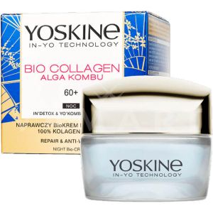Yoskine Bio Collagen Alga Kombu Repair Anti-Wrinkle Night Biocream 60+ Възстановяващ нощен крем против дълбоки бръчки с морски колаген 50ml